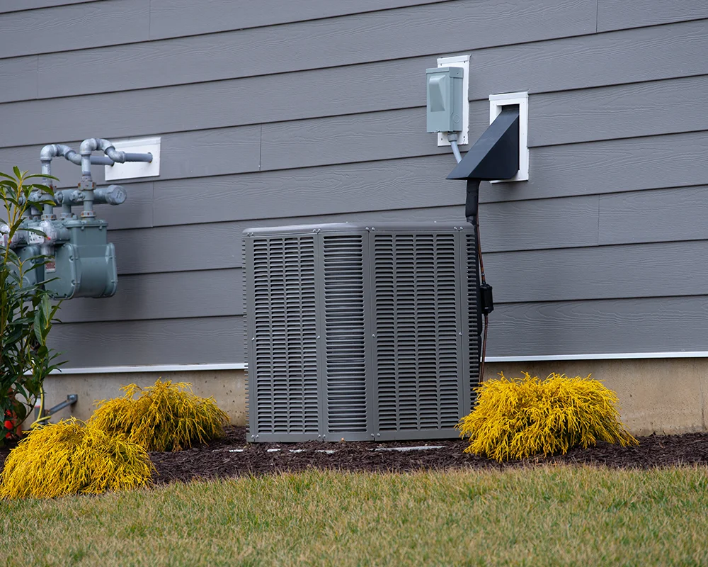 A single AC unit outside a home